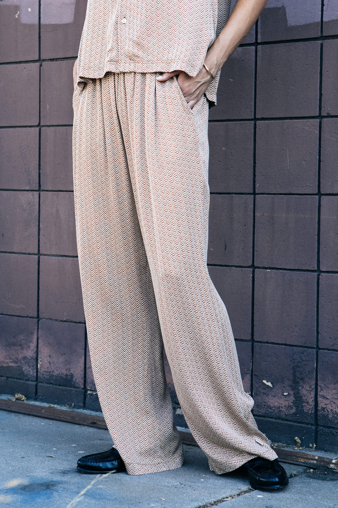 Hudson Lounge Pant - Washed Copper/Whitecap